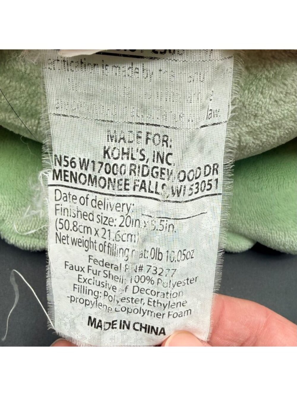 Star Wars The Child Baby Yoda Plush 16" w/ Frog Kohl’s Cares - Picture 7 of 10